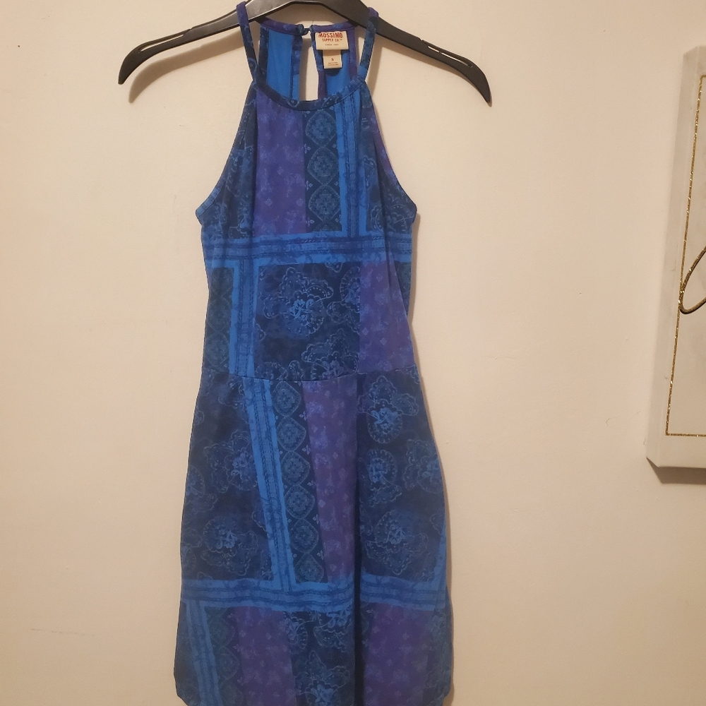 Printed Patchwork bandanna cotton knot dress